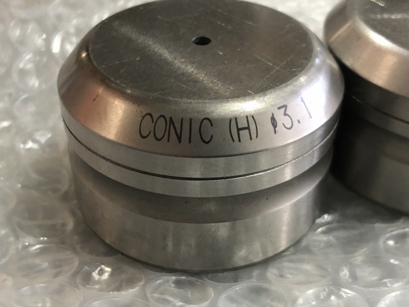 中古Die 【タレパン金型（ダイ）3個】①φ3.1②φ4.2③φ3.2 コニック/Conic