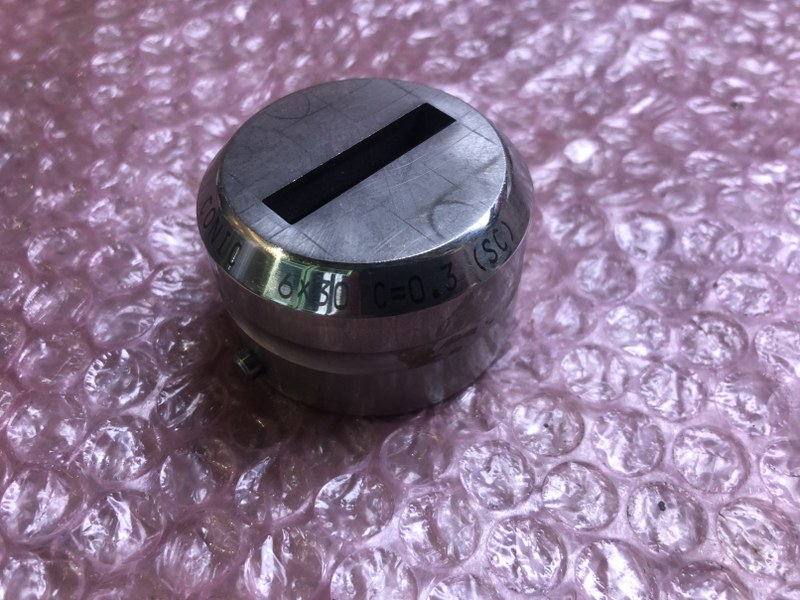 中古Short 【タレパン金型（ショート/セット）】ダイ：6ｘ30　Ｃ＝0.3 パンチ：6ｘ30 コニック/Conic