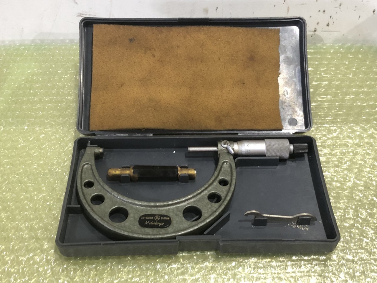 中古外側マイクロメーター 【外側マイクロメータ】測定範囲：75-100mm ミツトヨ/Mitutoyo