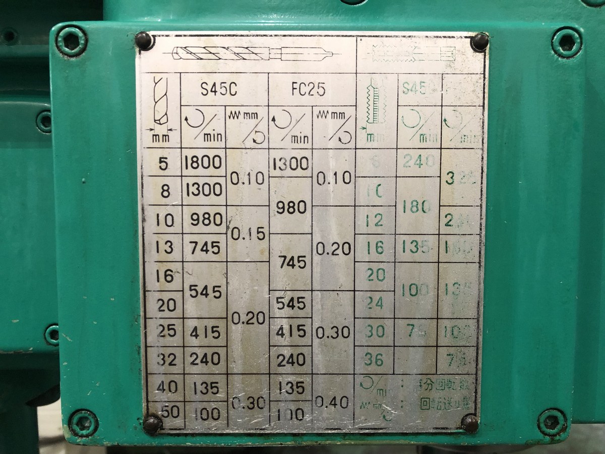 中古直立ボール盤 YD3-65N 森精機