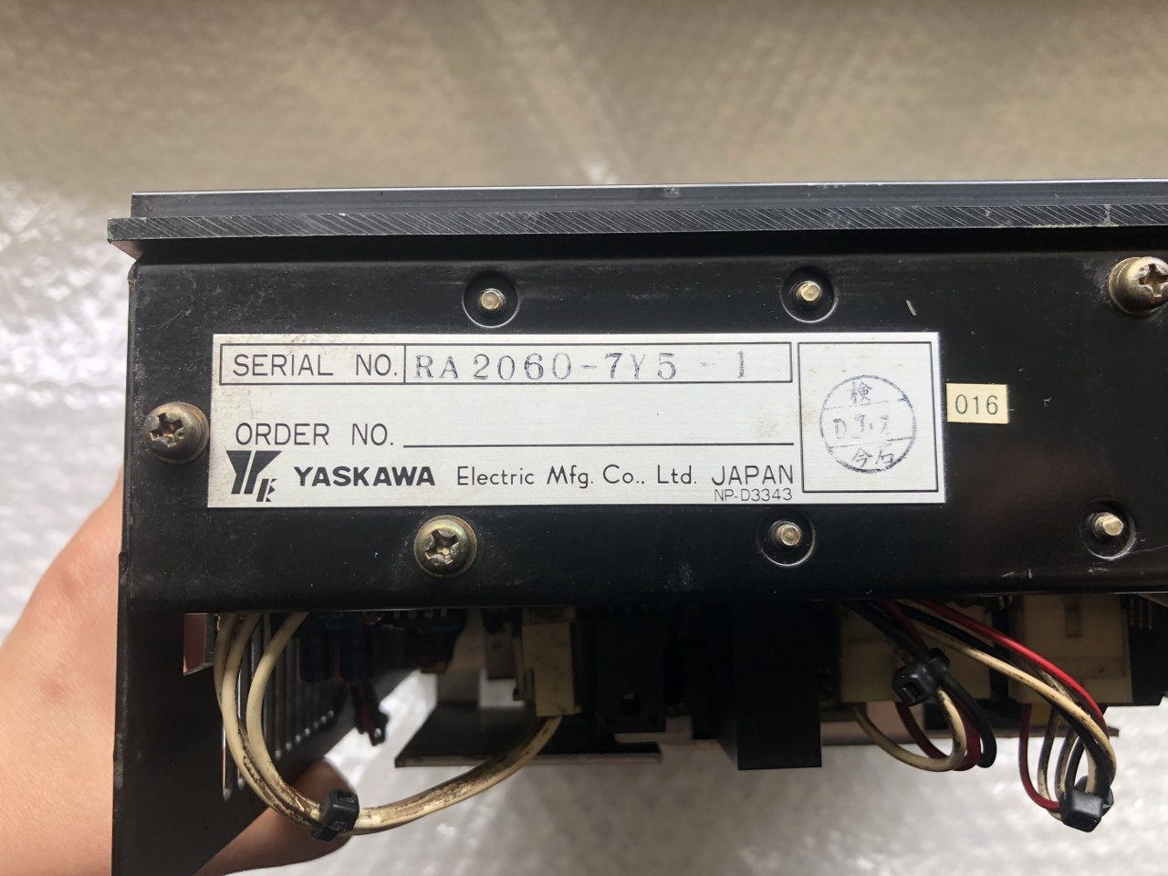 中古お買い得品・1山販売等 【サーボパック SERVOPACK】CACR-SR05AB1ER 安川電機 YASKAWA ELECTRIC