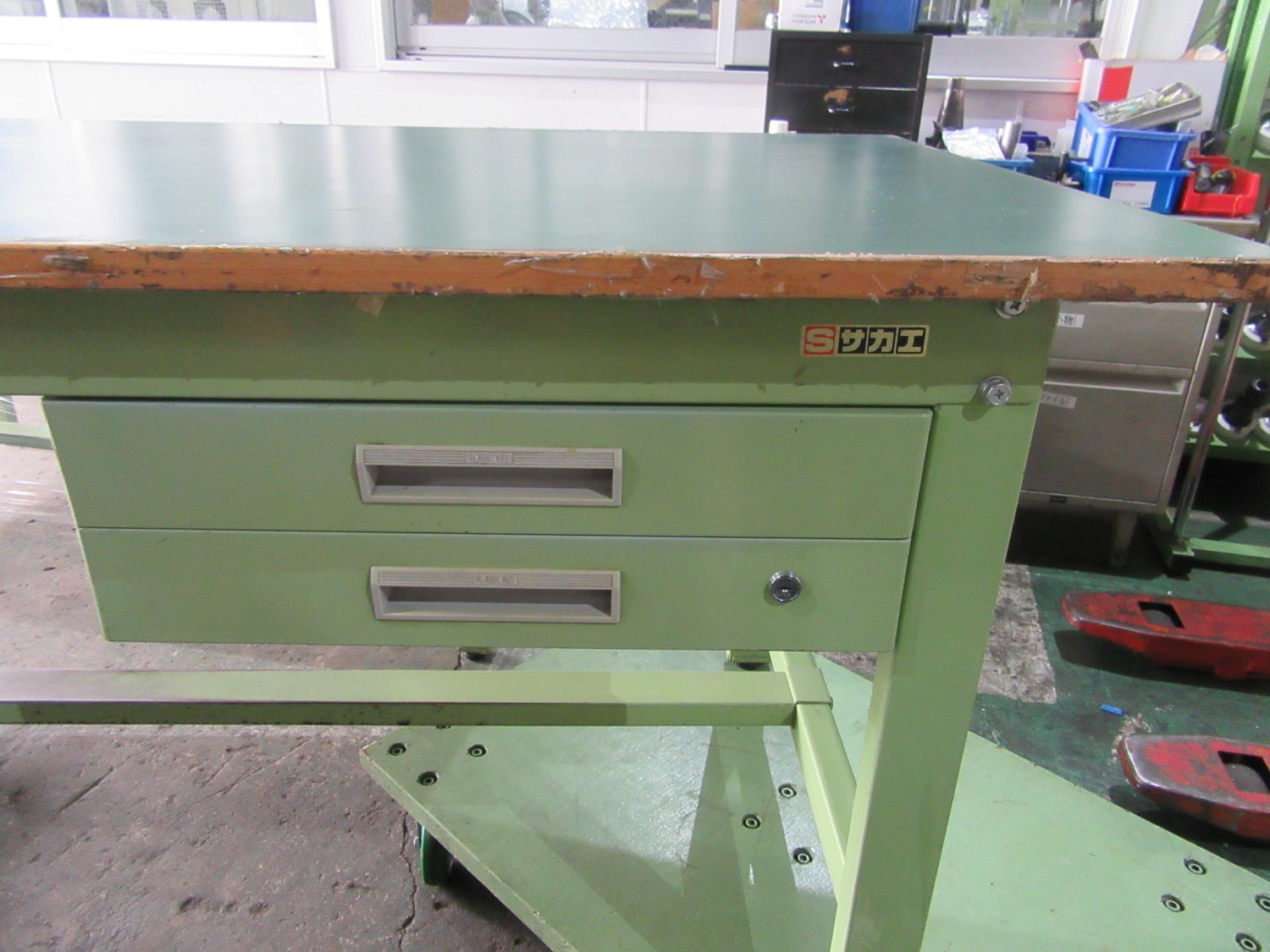 中古作業台・叩き台 作業台 サカエ
