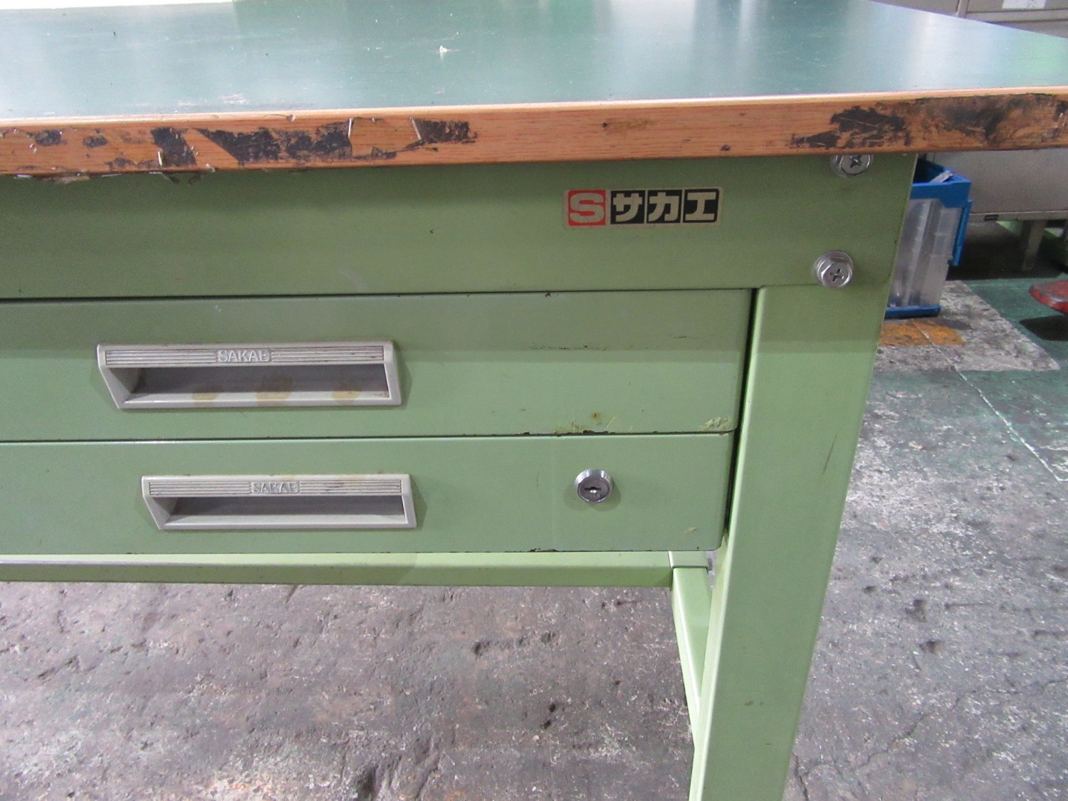 中古作業台・叩き台 作業台 サカエ
