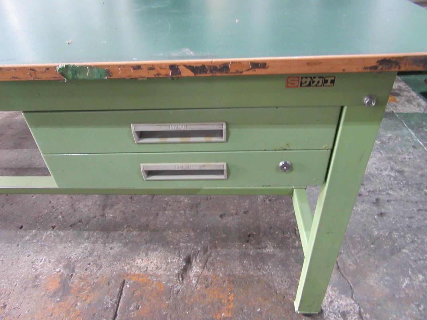 中古作業台・叩き台 作業台 サカエ