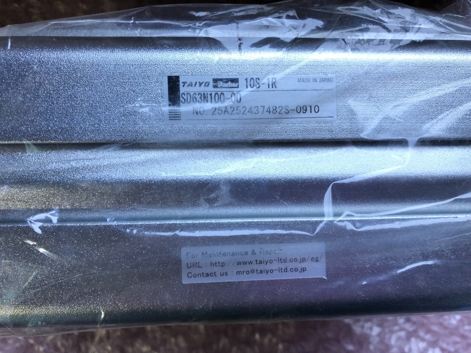 中古その他 【薄形空気圧シリンダ】10S-1R SD63N100-00 TAIYO