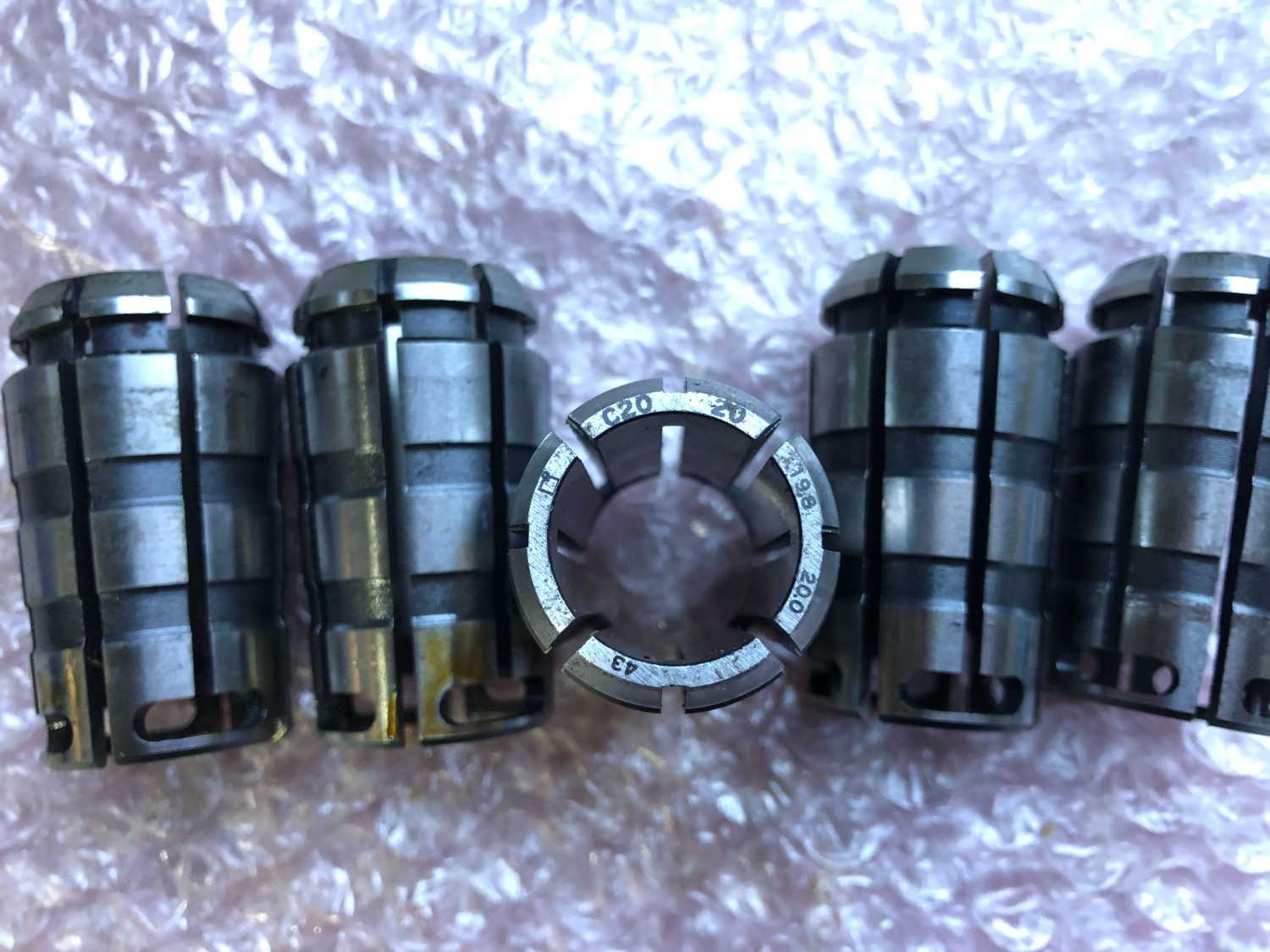 中古スプリングコレット 【ストレートコレット5個】C20-20 MST/溝口