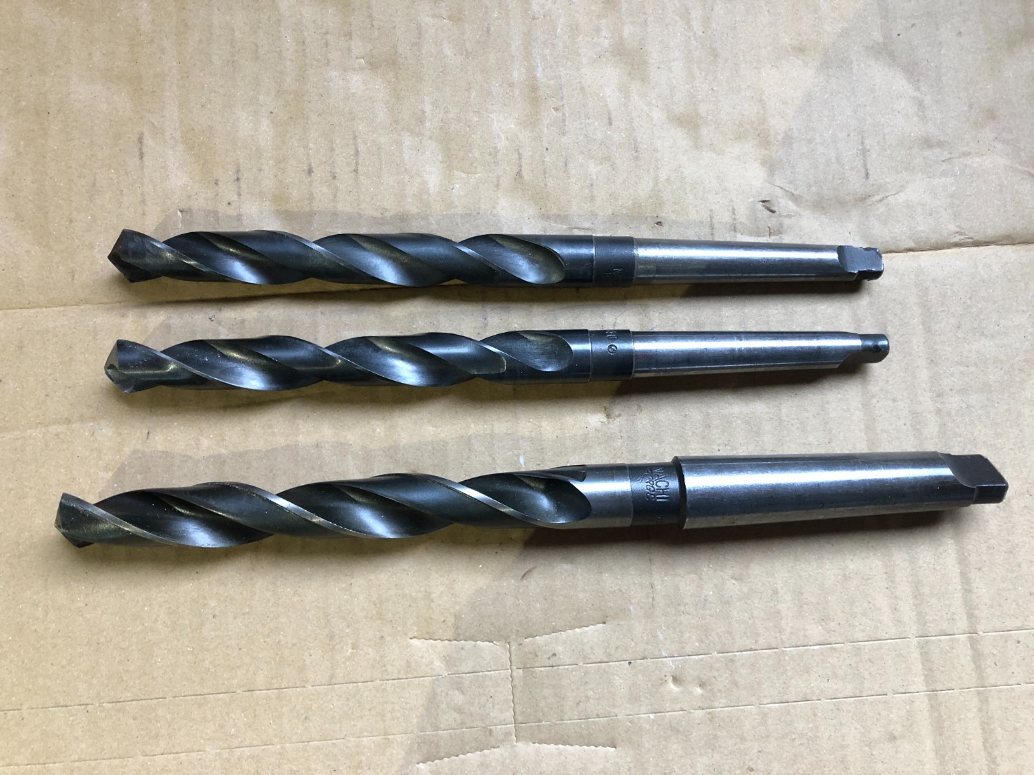 中古テーパ―シャンクドリル 【テーパーシャンクドリル3本】φ13.8,φ14.0,φ15.8 NACHI