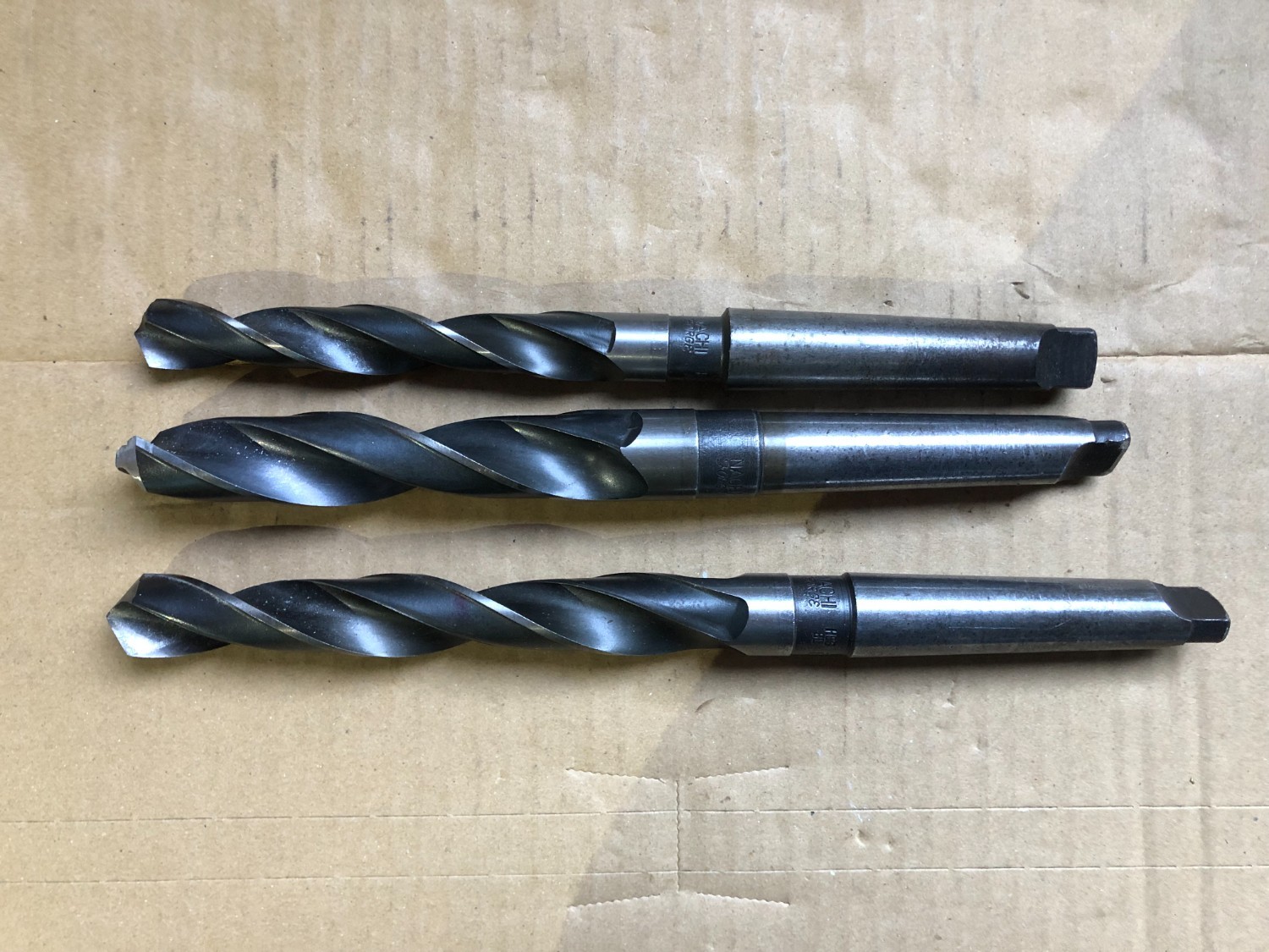 中古テーパ―シャンクドリル 【テーパーシャンクドリル3本】φ15.0,φ20.0,φ17.6 NACHI