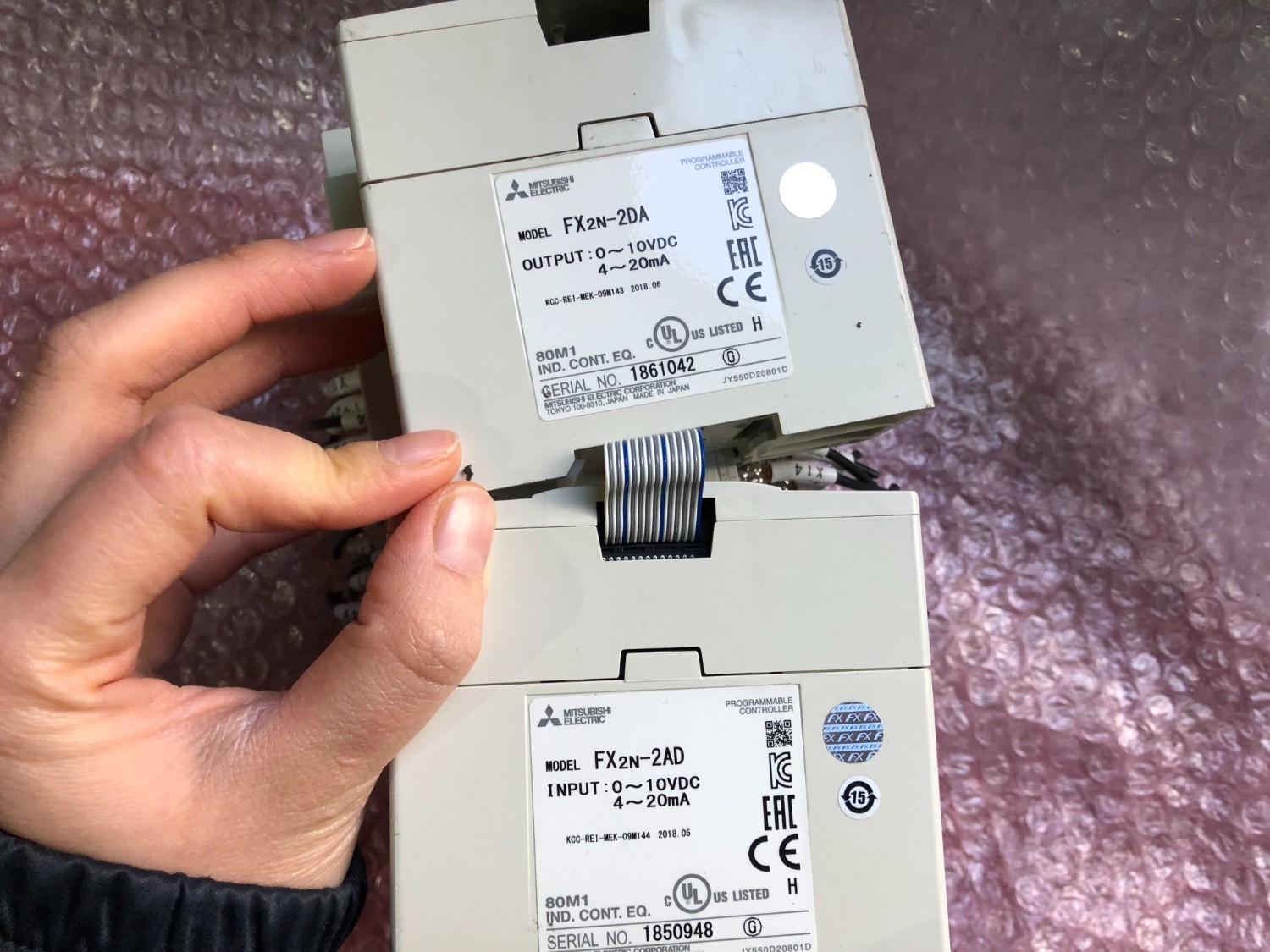 中古その他 【PROGRAMMABLE CONTROLLER】FX3GA-40MR-CM,FX2N-2DA,FX2N-2AD 三菱/MITSUBISHI