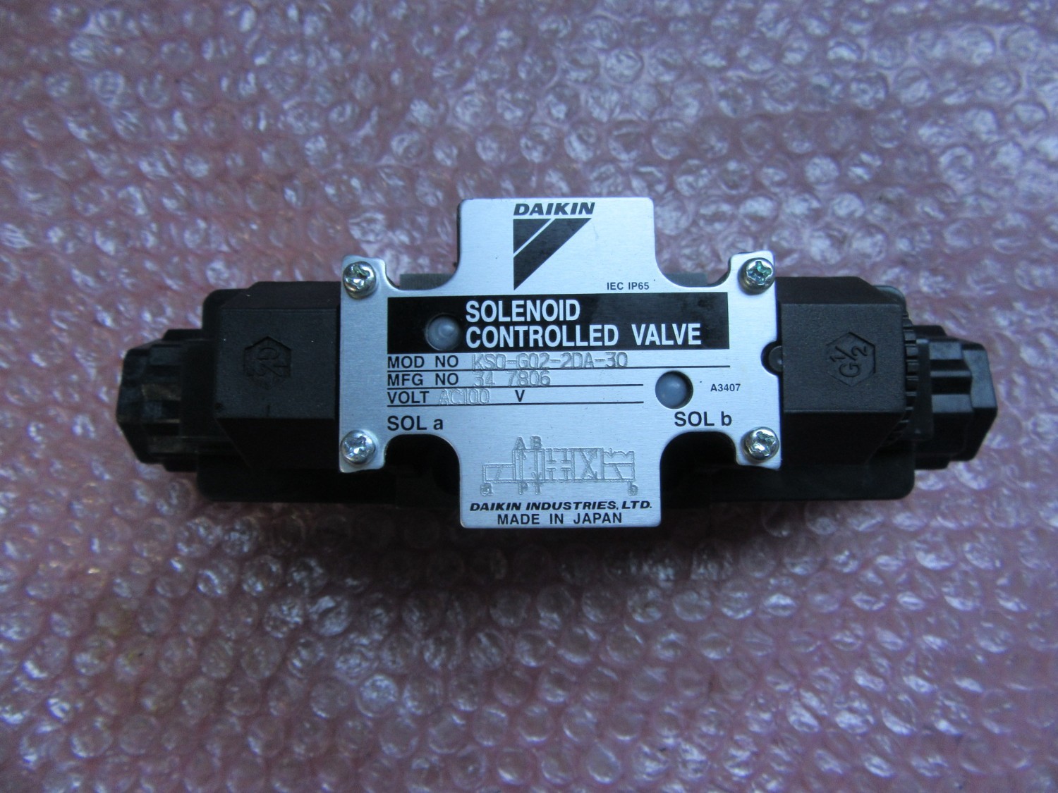 中古その他 【電磁操作弁】KSO-G02-2DA-30 ダイキン