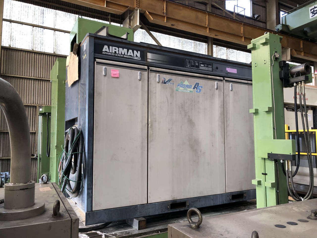 中古コンプレッサー スクリューコンプレッサー【SMS55EVD-E】 北越