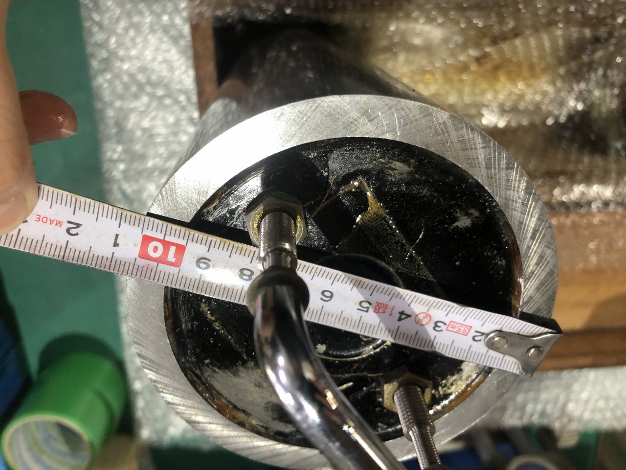 中古その他測定工具・基準器・試験機 【円筒型スコヤ】φ105　H350ｍｍ 不明