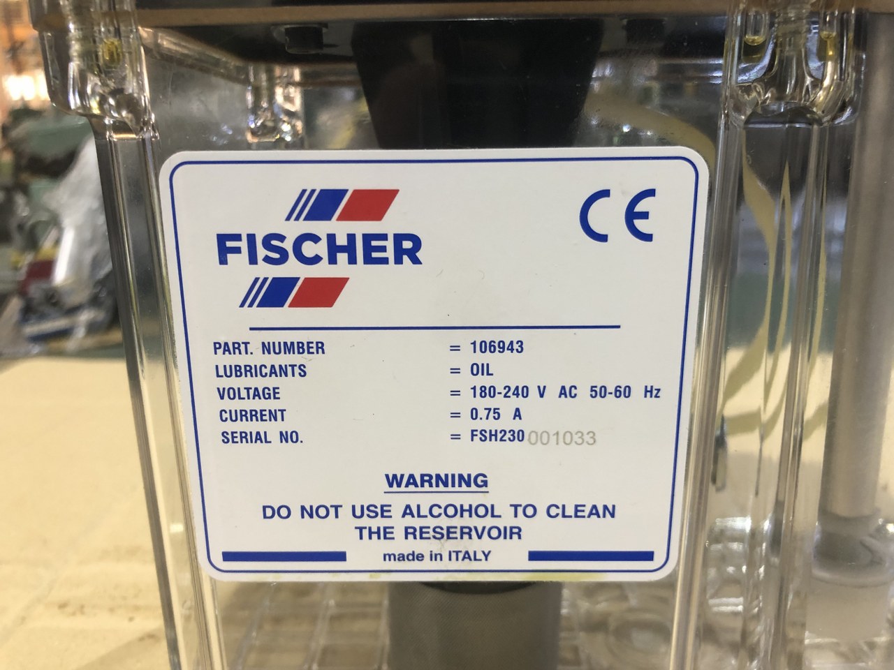 中古お買い得品・1山販売等 【潤滑油ポンプ】103169 FSH2300 FISCHER
