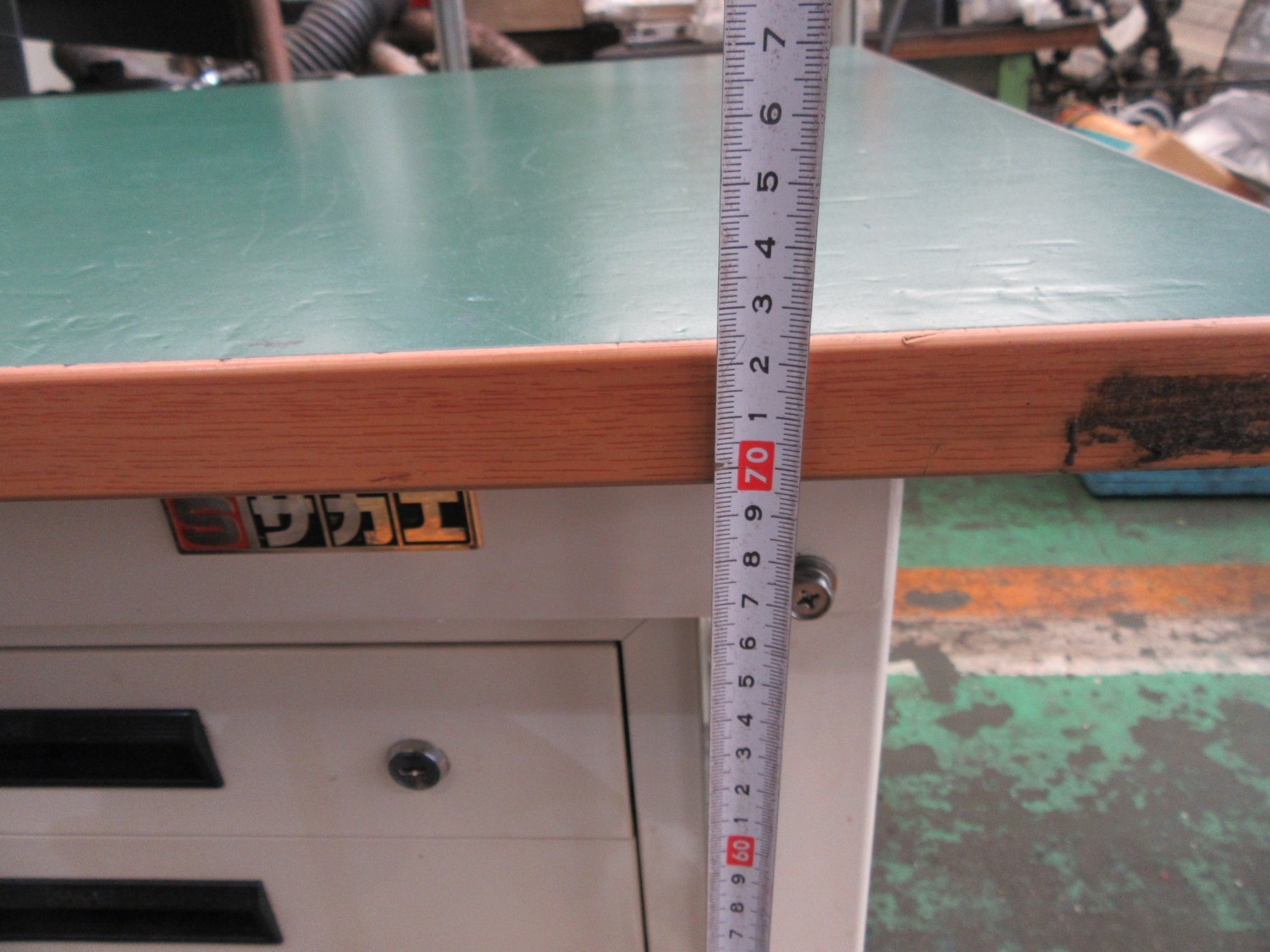 中古キャビネット類 【作業台】W1800xD750xH725mm サカエ