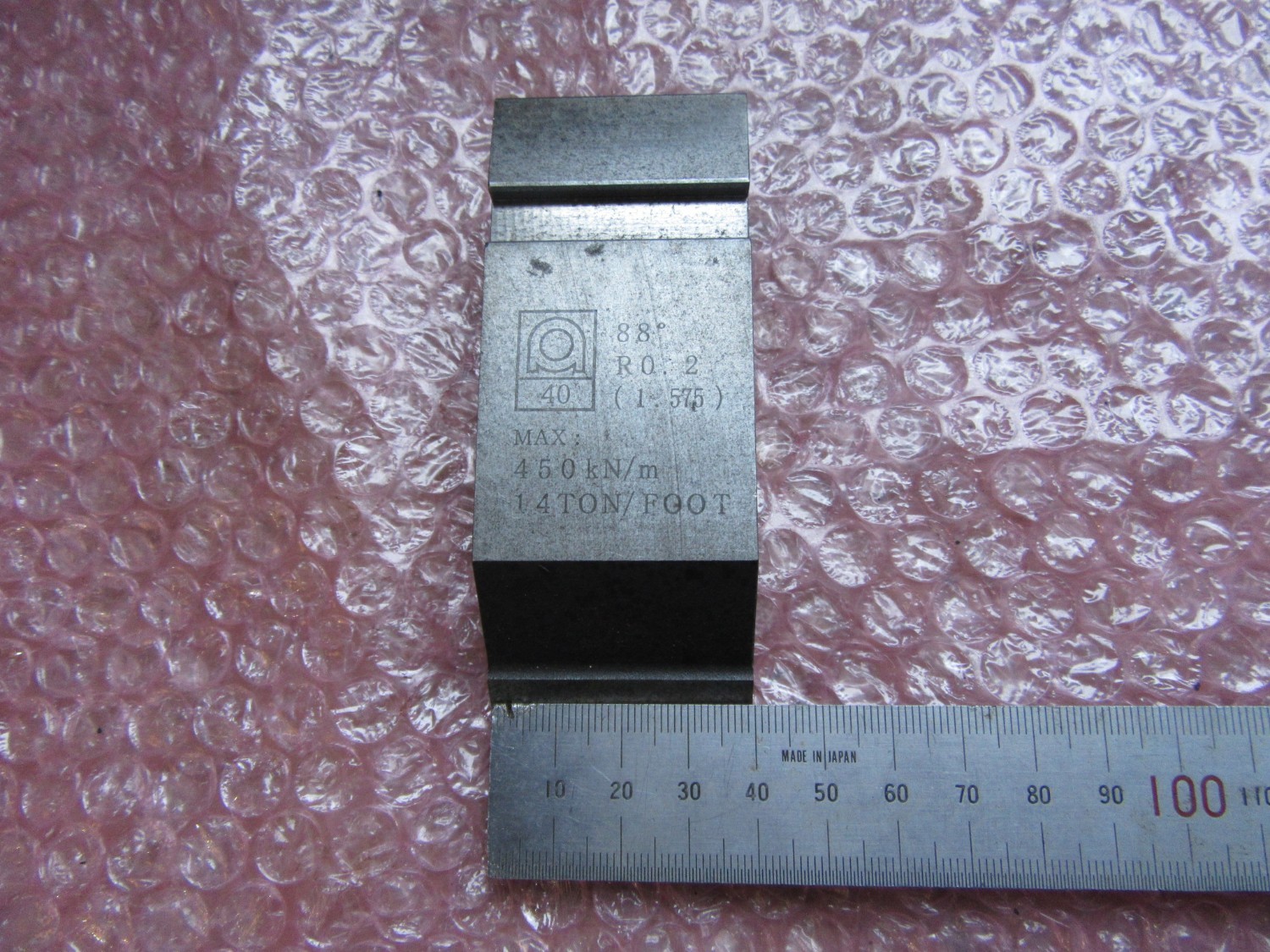 中古その他ベンダー金型冶具 【べンダー金型】 88° R0.2(1.575)長40   アマダ