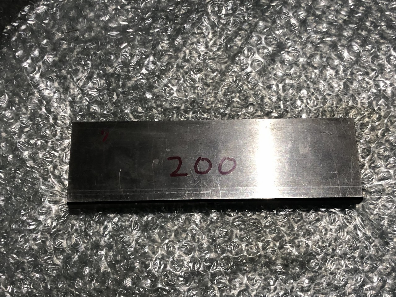 中古下型 【ベンダー金型(1Vダイ)】V7　全長200ｍｍ　 不明