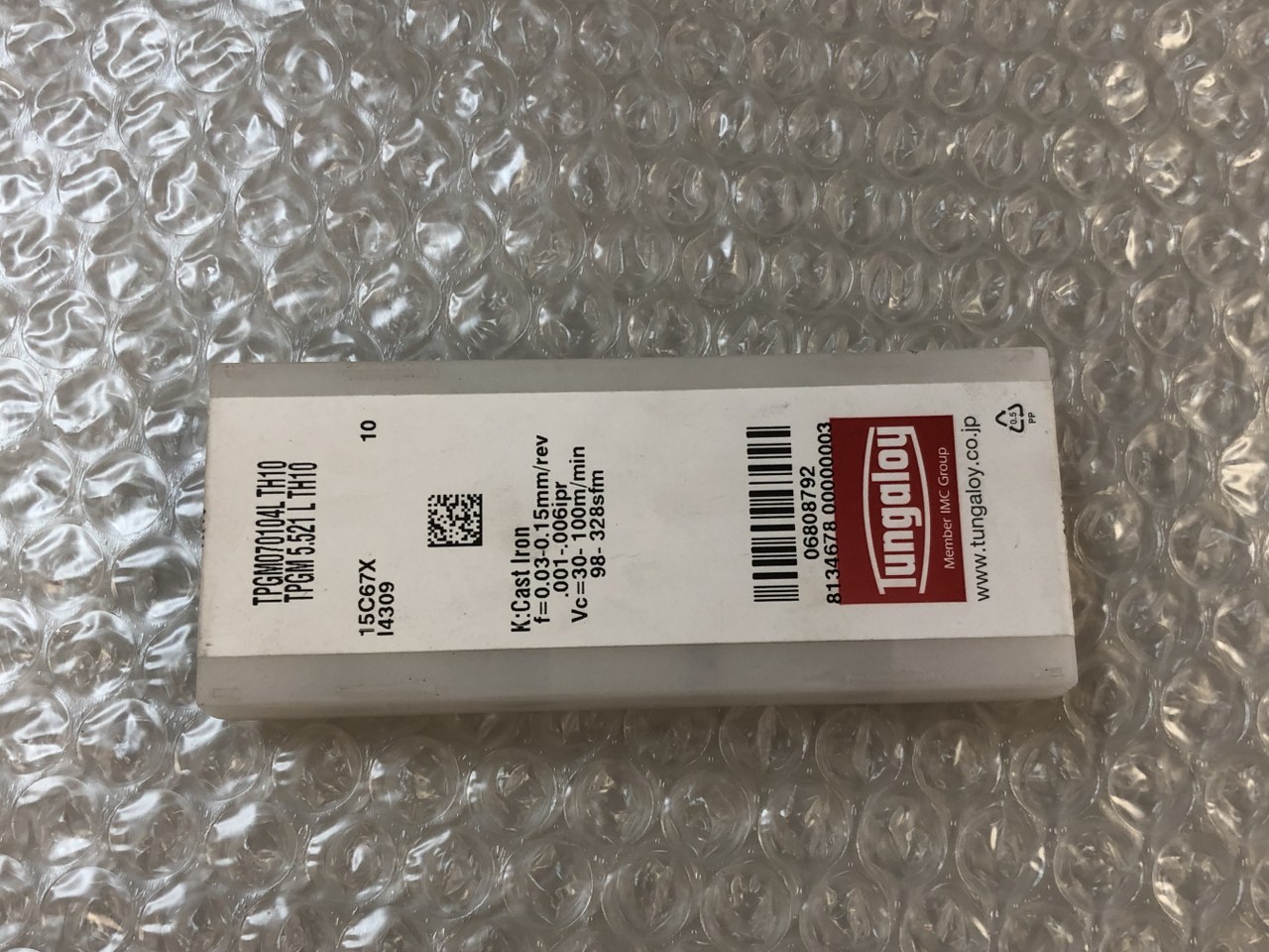 中古インサート（チップ） 【チップ】TPGM070104L TH10 タンガロイ/Tungaloy