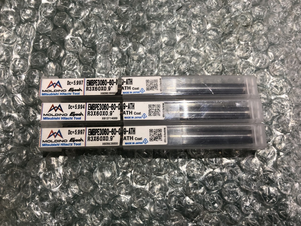 中古その他エンドミル 【エンドミル】R3x60x0.9°（3本） MITSUBISHI HITACHI TOOL