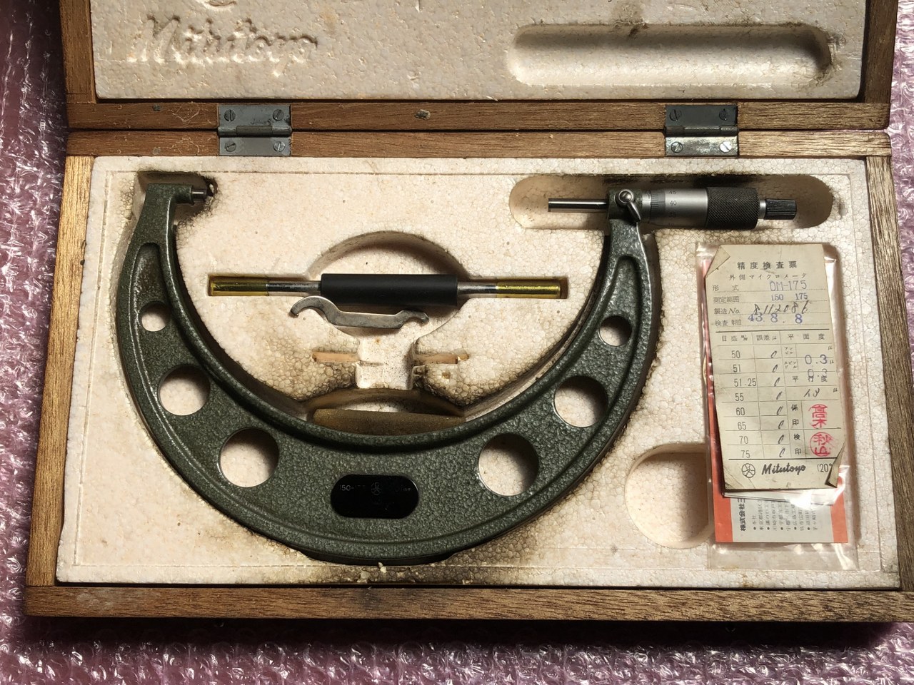中古外側マイクロメーター 【外側マイクロメーター】OM-175 ミツトヨ/Mitutoyo