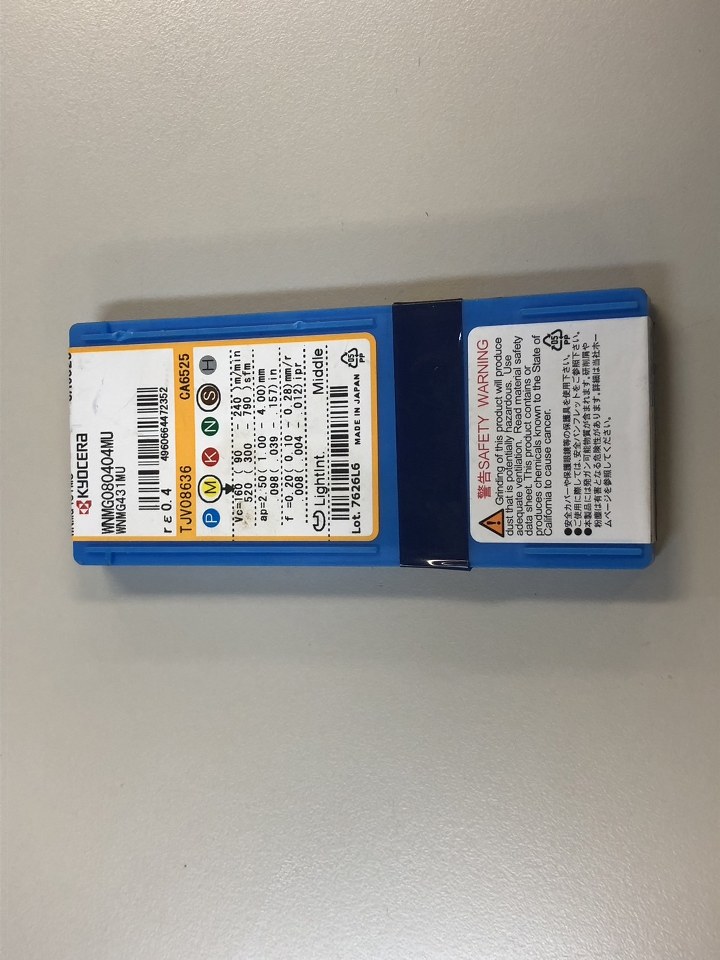 中古インサート（チップ） 【チップ】WNMG080404MU 京セラ/Kyocera