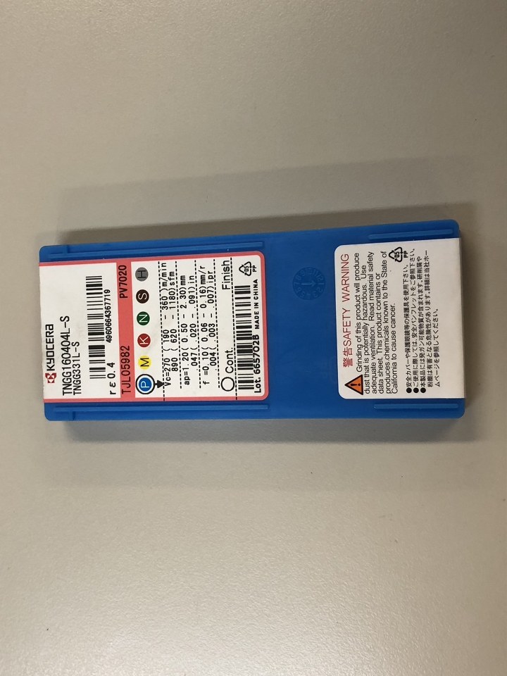 中古インサート（チップ） 【チップ】TNGG160404L-S 京セラ/Kyocera