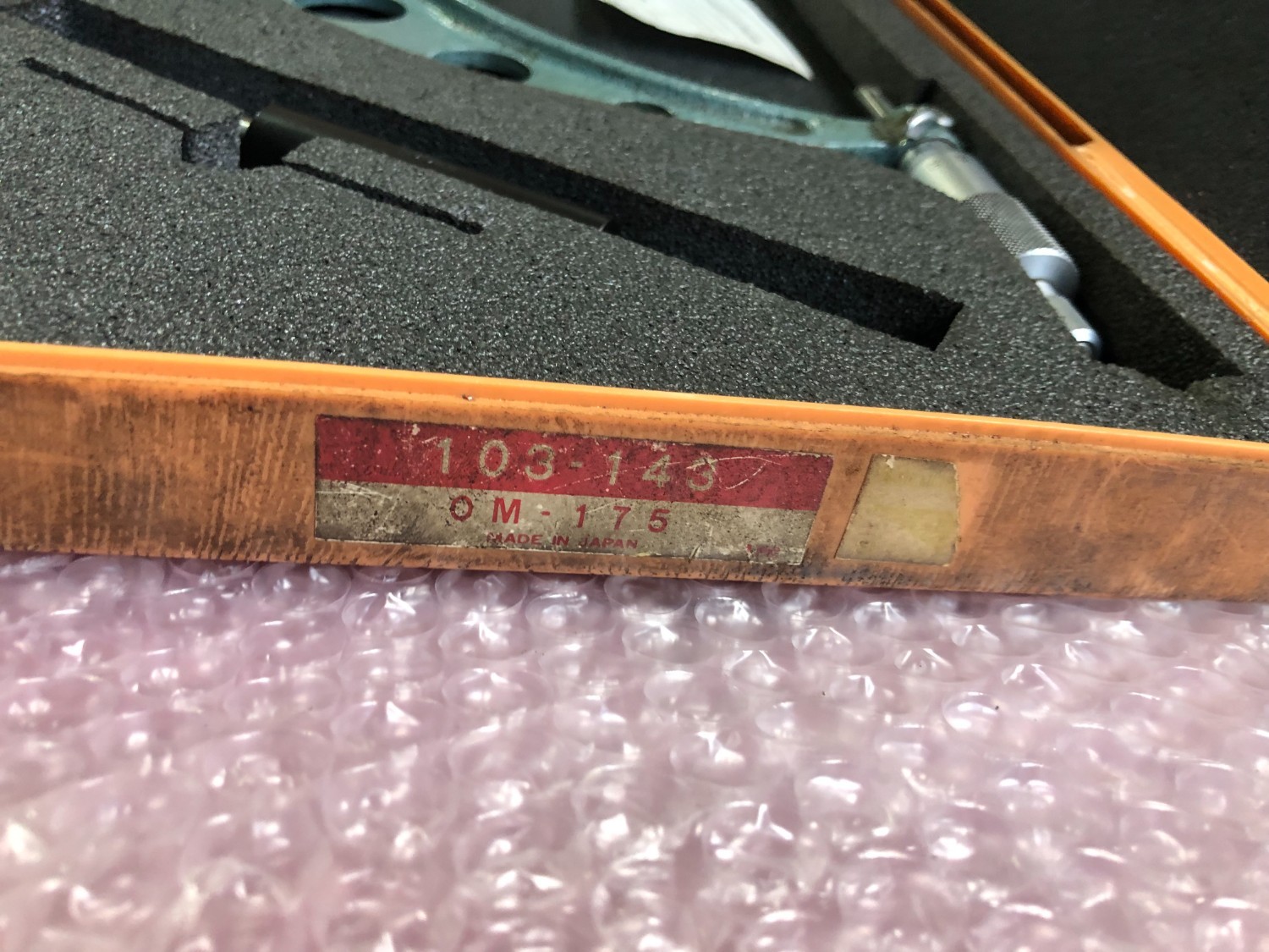 中古Outside micrometer 【標準外側マイクロメータ】OM-175(103-143) ミツトヨ/Mitutoyo
