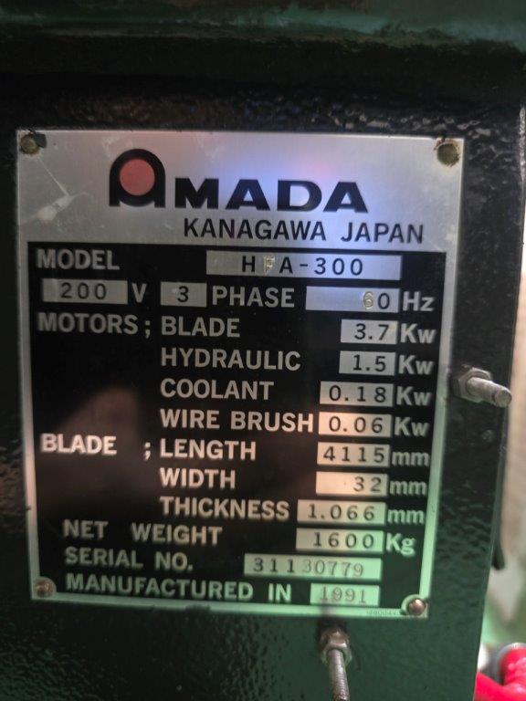 中古バンドソー HFA-300 アマダ