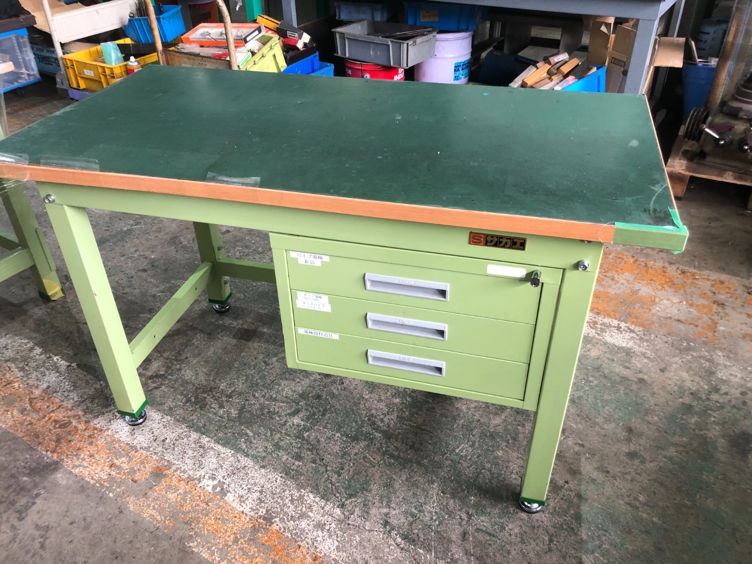 中古作業台・叩き台 作業台 サカエ