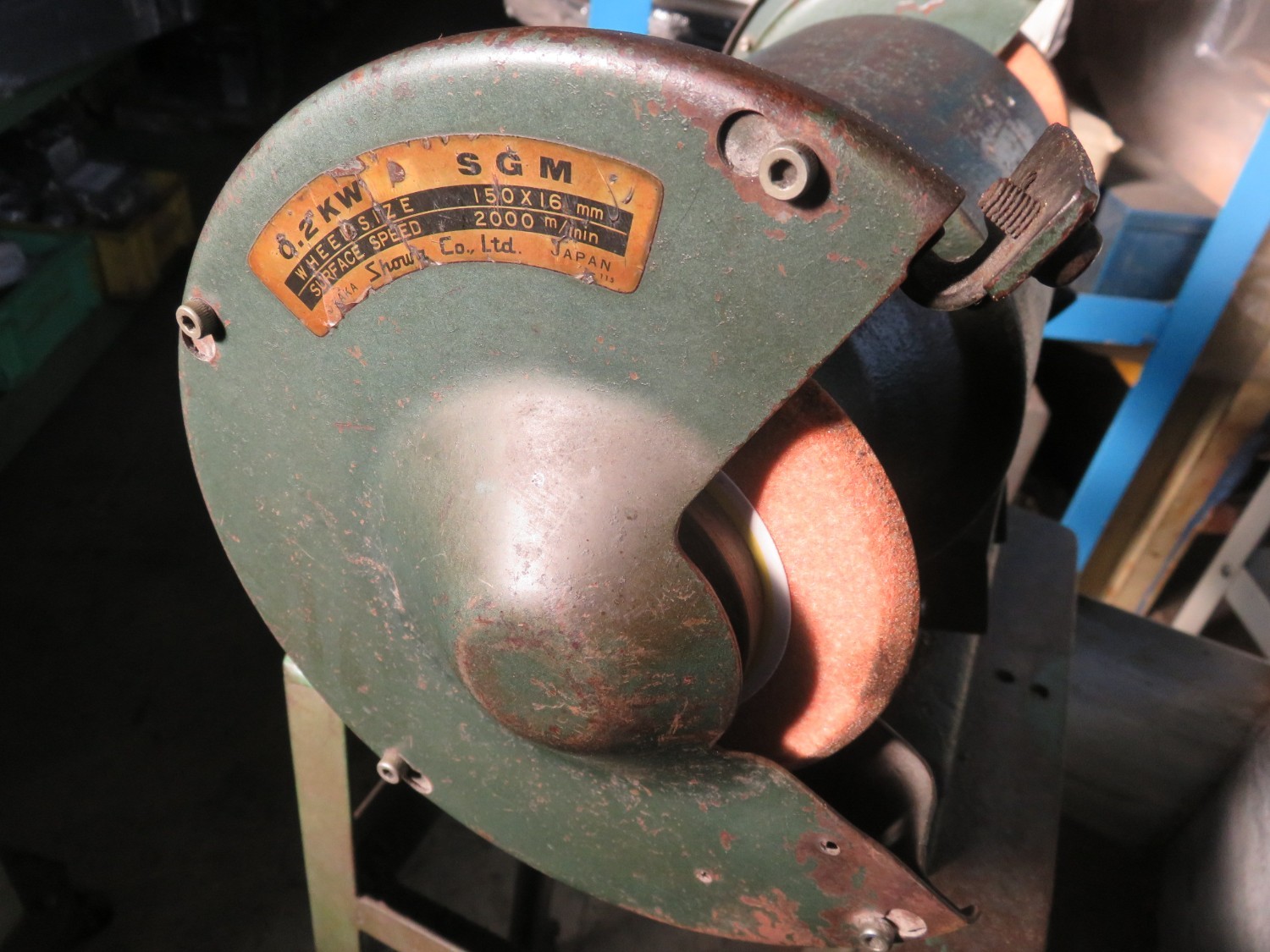 中古その他 【両頭グラインダー】100V *台付き 不明