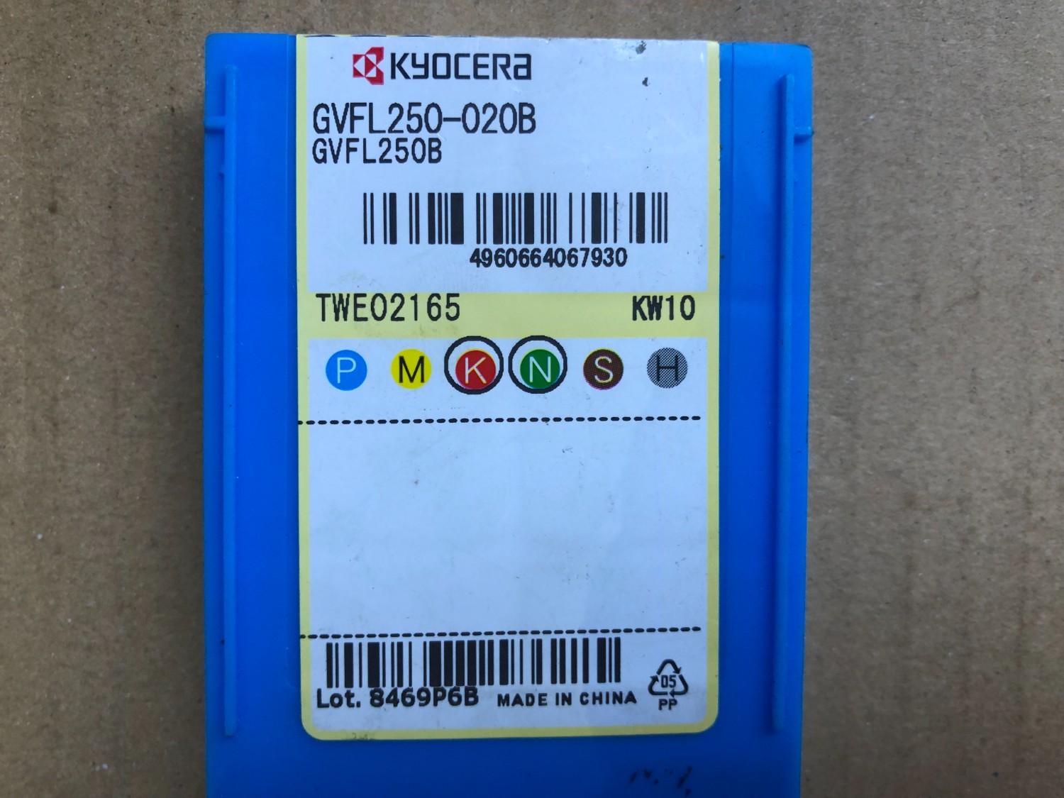 中古インサート（チップ） 【チップ】GVFL250-020B TWE02165 KW10 京セラ/KYOCERA