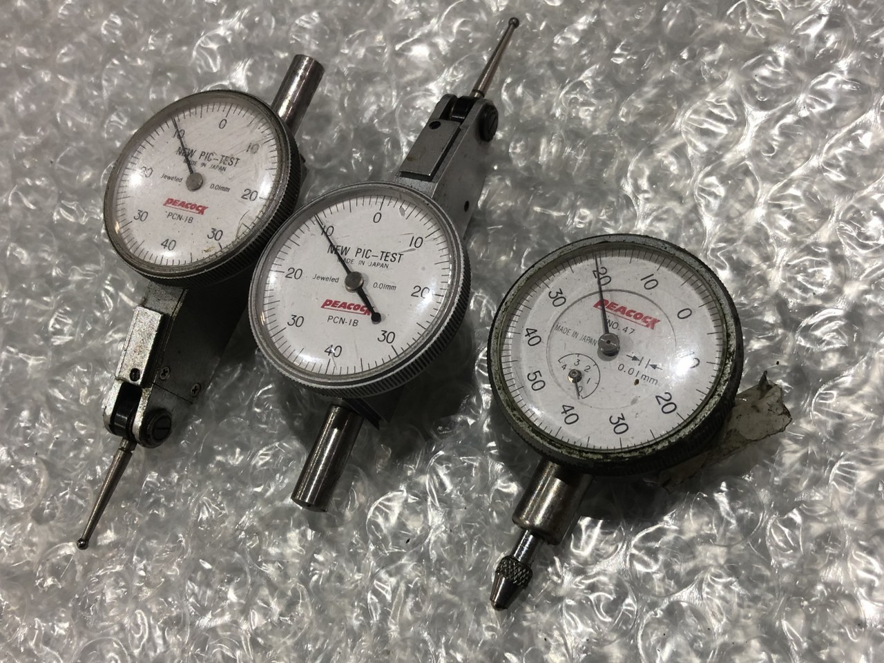 中古Dial gauge(Dial indicator) 【ダイヤルゲージ】3個 ピーコック/Peacock
