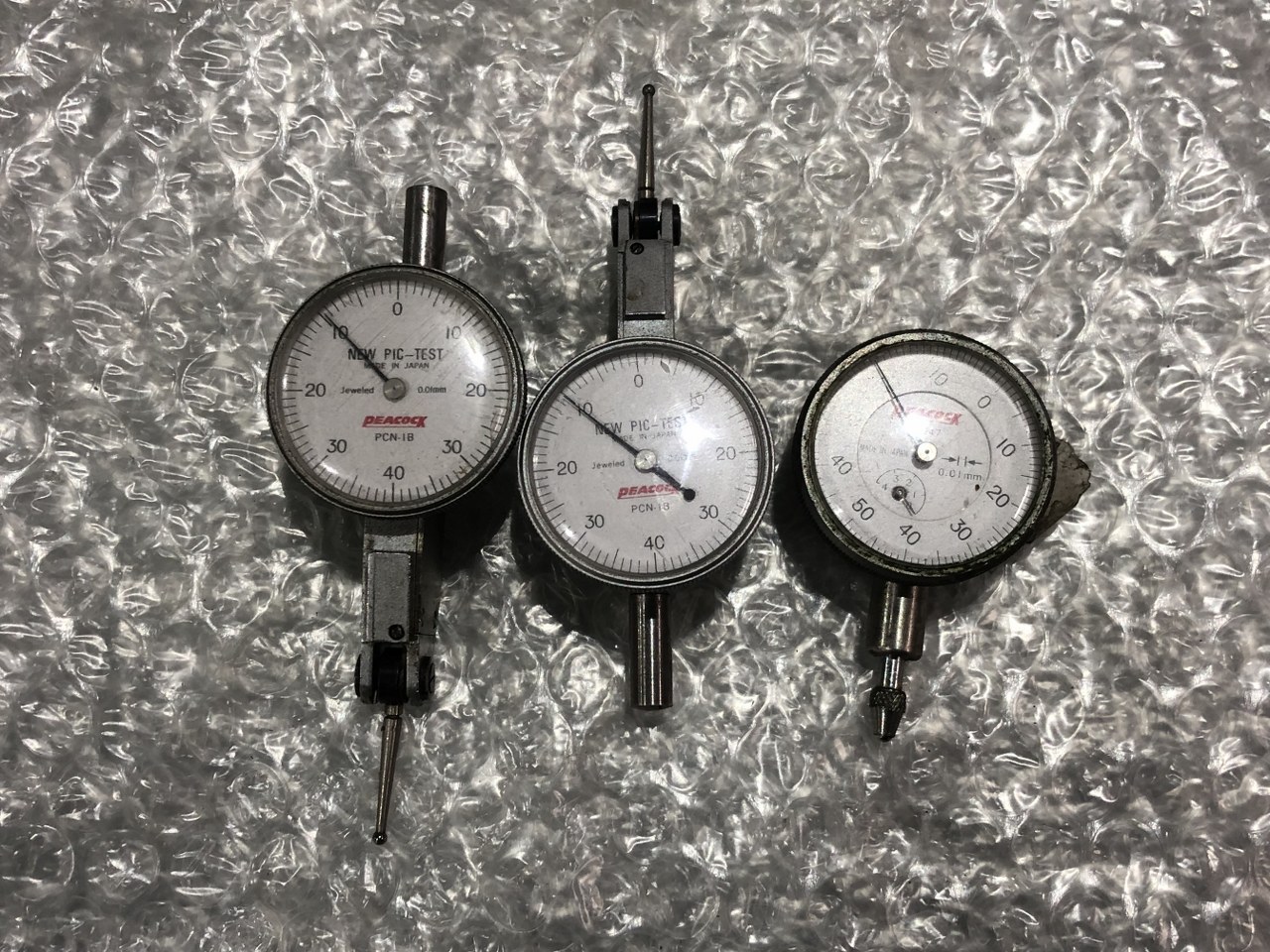 中古Dial gauge(Dial indicator) 【ダイヤルゲージ】3個 ピーコック/Peacock