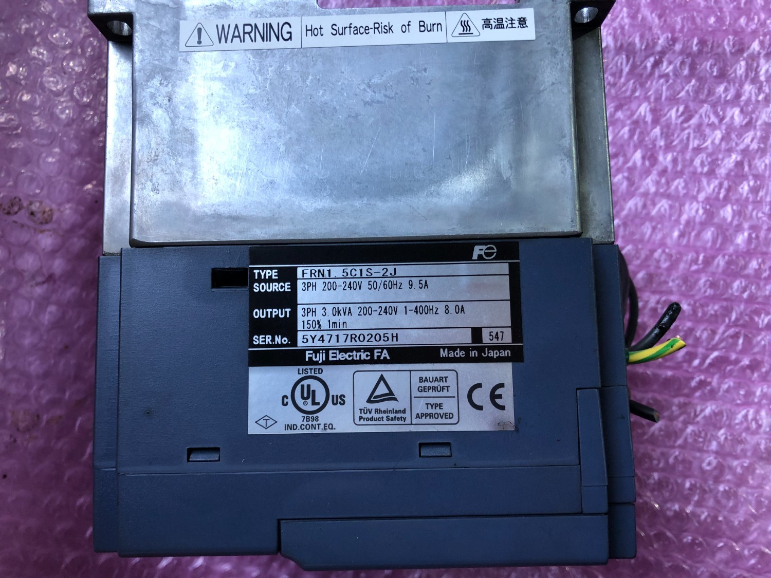 中古その他 【低圧インバータ】FRN1.5C1S-2J 富士電機