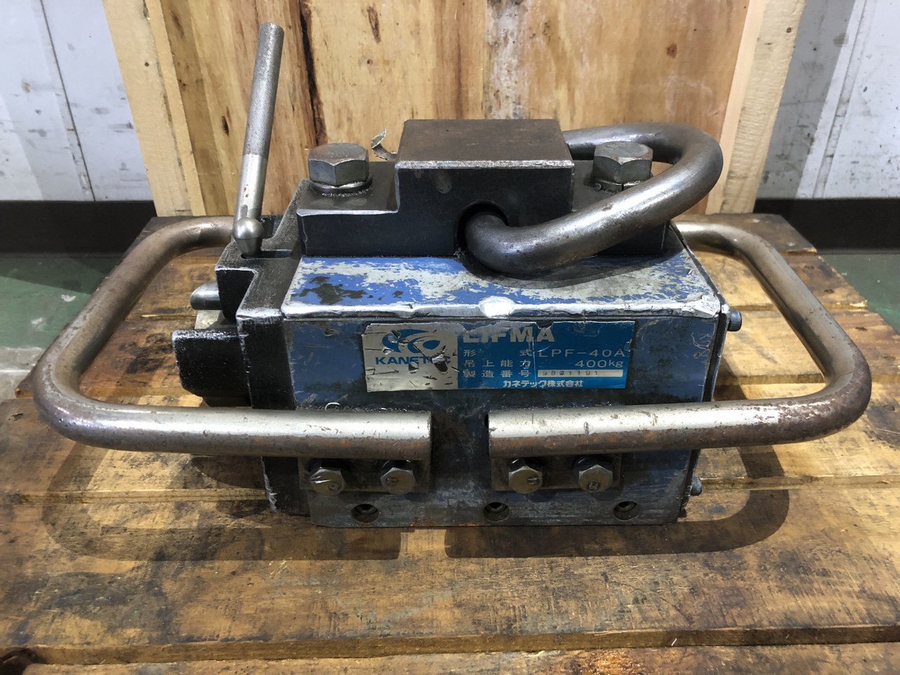 中古永磁チャック 【リフティングマグネット（永磁リフマグ）】LPF-40A カネテック/KANETEC