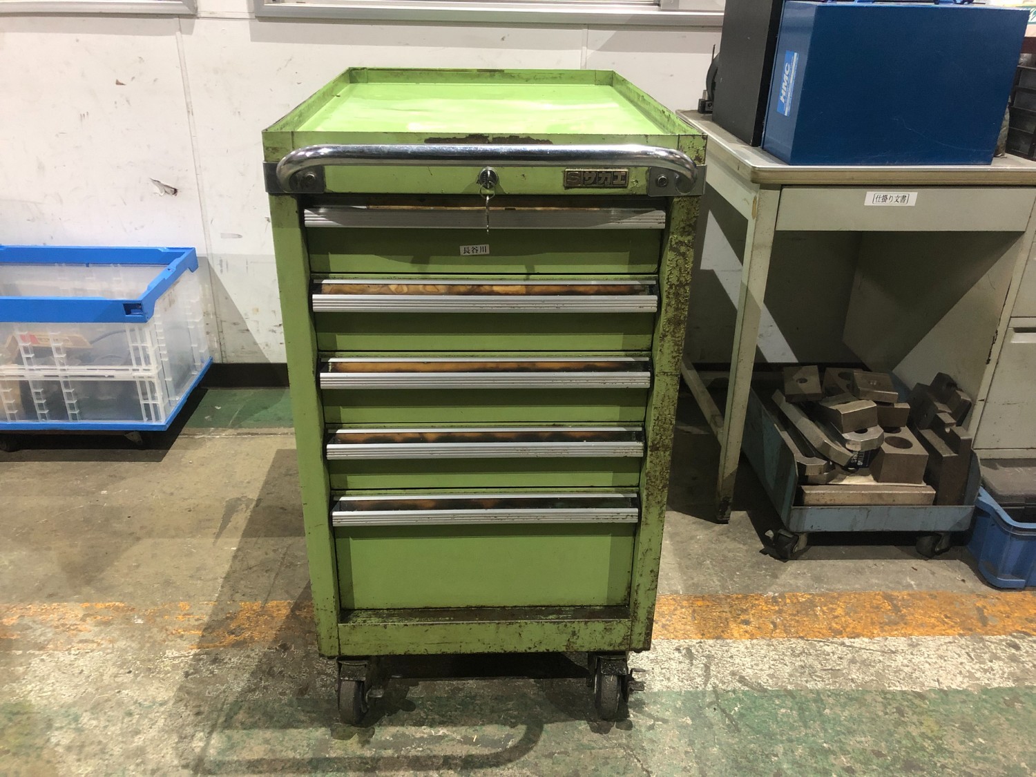 中古キャビネット類 【キャビネットワゴン】W475xD760xH865(mm) サカエ/SAKAE