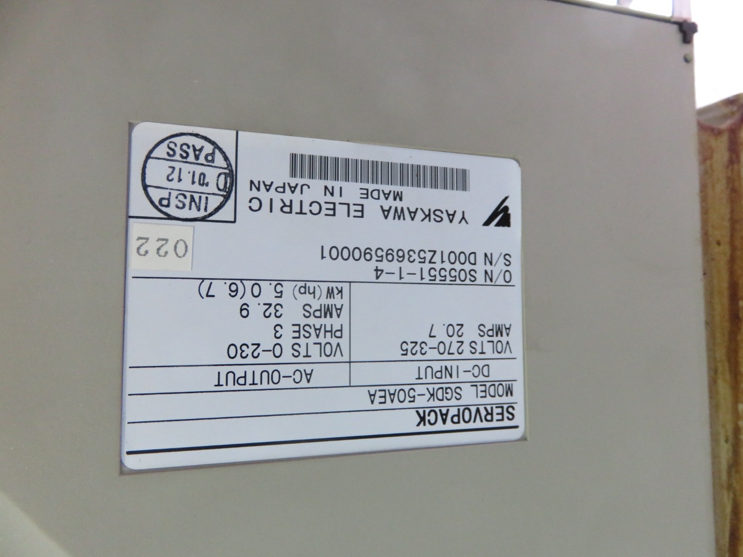 中古その他 【サーボパック】SGDK-50AEA 安川電機 