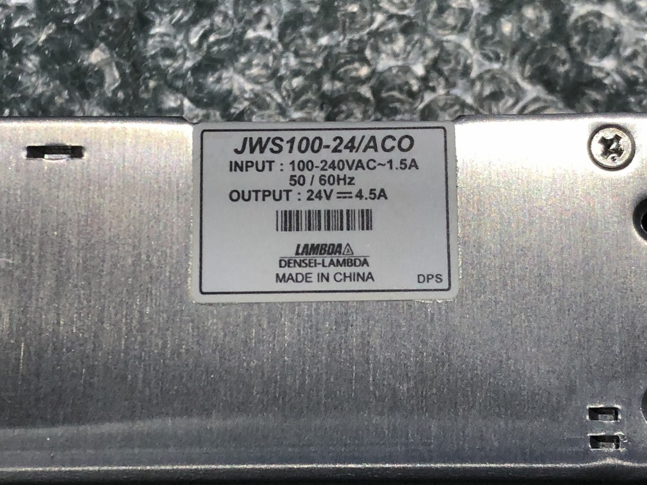 中古機械保守部品・機械要素 【スイッチング 電源】JWS100-24/A CO TDKラムダ