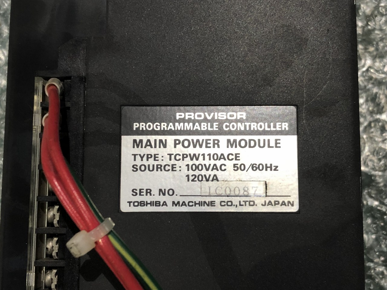 中古Maintenance and spare parts・ Mechanical elements 【プログラマブルコントローラ】TCPW110ACE 東芝 /TOSHIBA