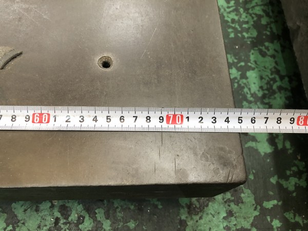 中古鉄定盤 【鉄定盤】W750ｘD590ｘH100ｍｍ　キズ有り 不明