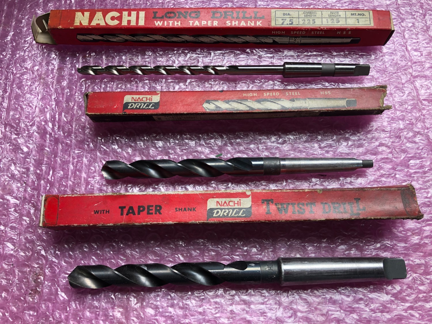 中古テーパ―シャンクドリル 【テーパーシャンクドリル】φ7.5,φ14.0,φ15.0 NACHI