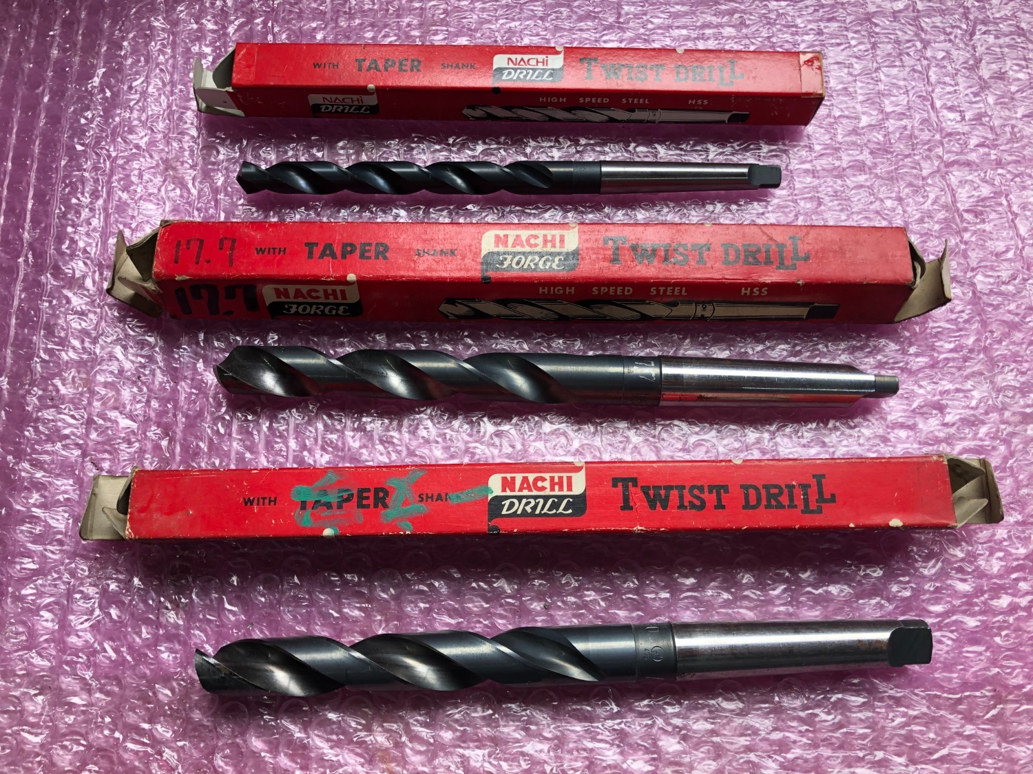 中古テーパ―シャンクドリル 【テーパーシャンクドリル】φ12.2,φ17.7,φ18.0 NACHI