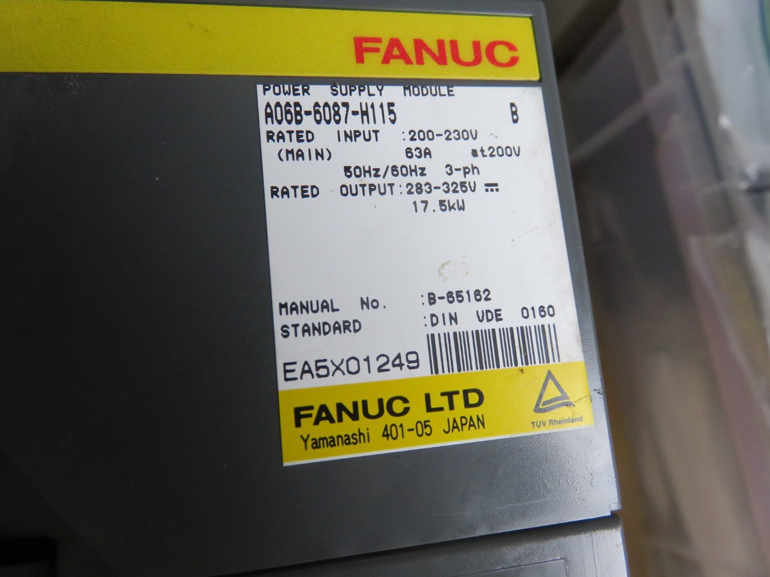 中古その他 【パワーサプライ】A06B-6087-H115 ファナック