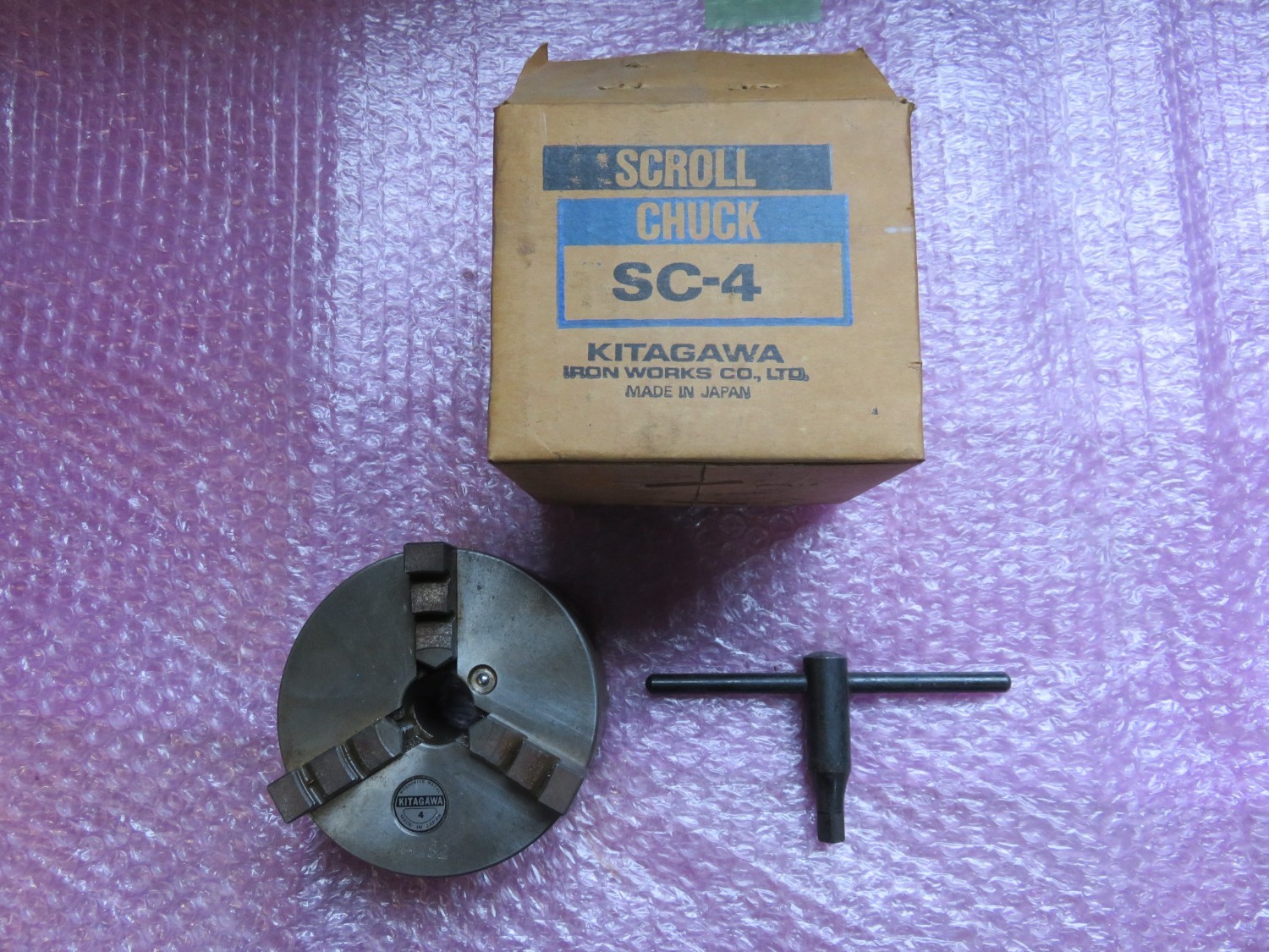 中古スクロールチャック 【3爪スクロールチャック】SC-4 北川