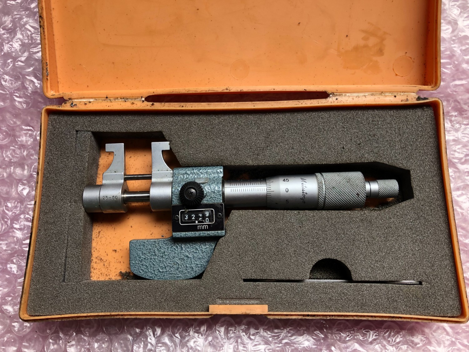中古マイクロ 【マイクロメーター】測定範囲:25-50mm ミツトヨ/Mitutoyo