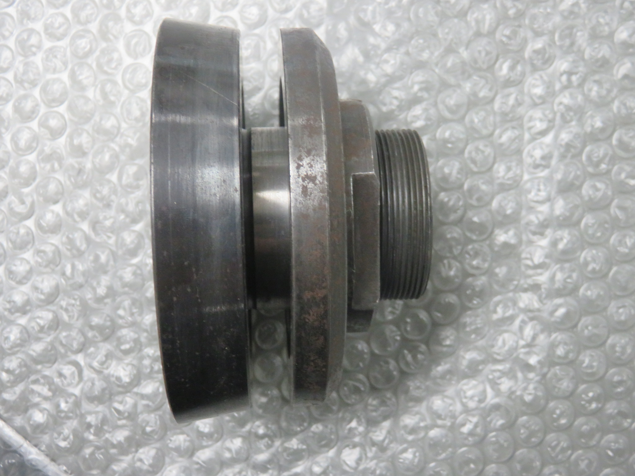 中古ツーリング 【砥石フランジ】反時計回りフランジ　砥石内径φ48　外径φ150　テーパー口径φ34 不明