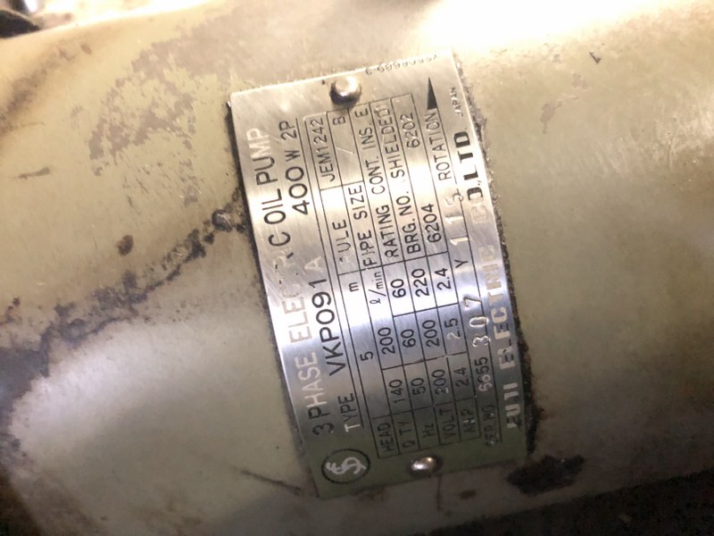 中古Other 【3相電動オイルポンプ】VKP091A 富士電機/FUJI ELECTRIC