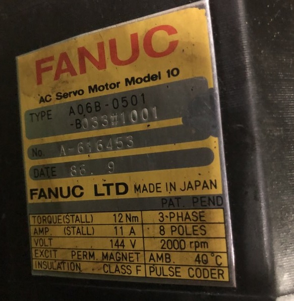 中古その他 【ACサーボモーター】A06B-0501-B033＃1001 FANUC/ファナック