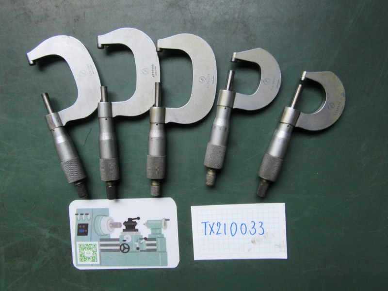中古Outside micrometer [標準外側マイクロメーター]1セット5個 ミツトヨ/Mitutoyo
