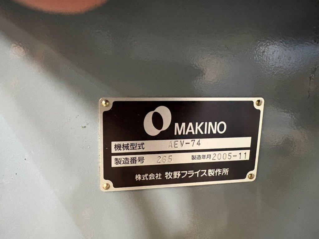 Makino NC Vertical Milling Machine AEV-74 2005 Nameplate Photo