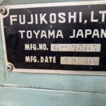 Nachi Hob Grinder GH-50W 1973 Nameplate Photo